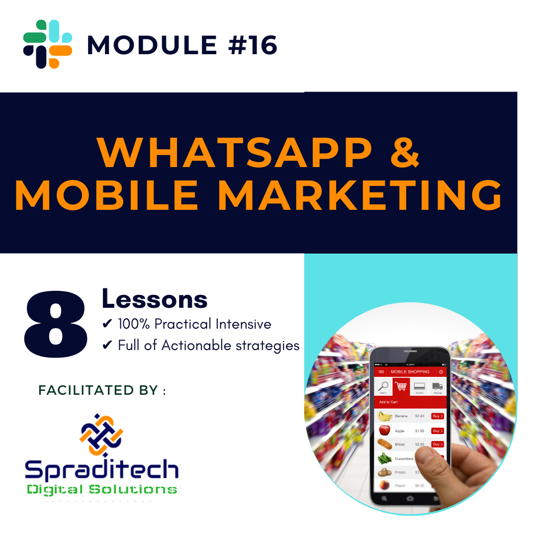 WhatsApp & Mobile Marketing in Spraditech Digital Marketing Training in Lagos